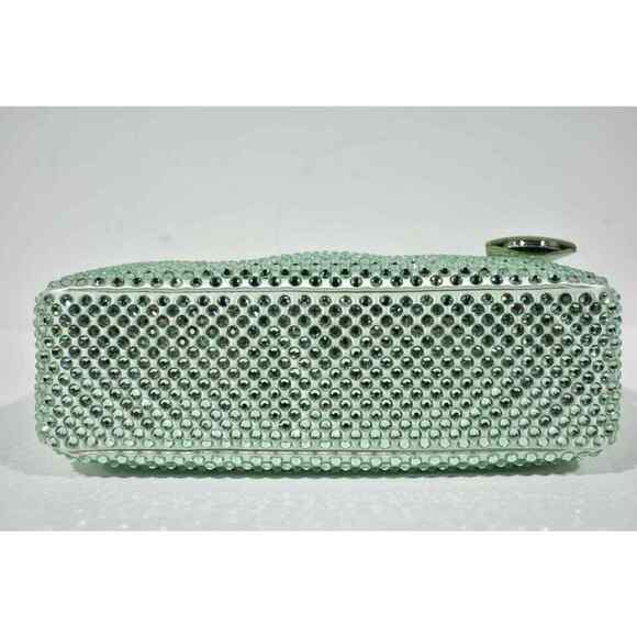 Prada Re-Edition 2000 Green Satin Crystal Nylon Shoulder Top Handle Hobo Bag - Picture 7 of 7